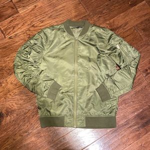 JayWalker Green Bomber Jacket Size Medium